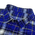 Custom Logo Mens Winter Retro Flannel Checked Shirt